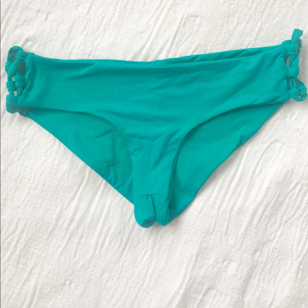 L’Space turquoise bikini bottoms